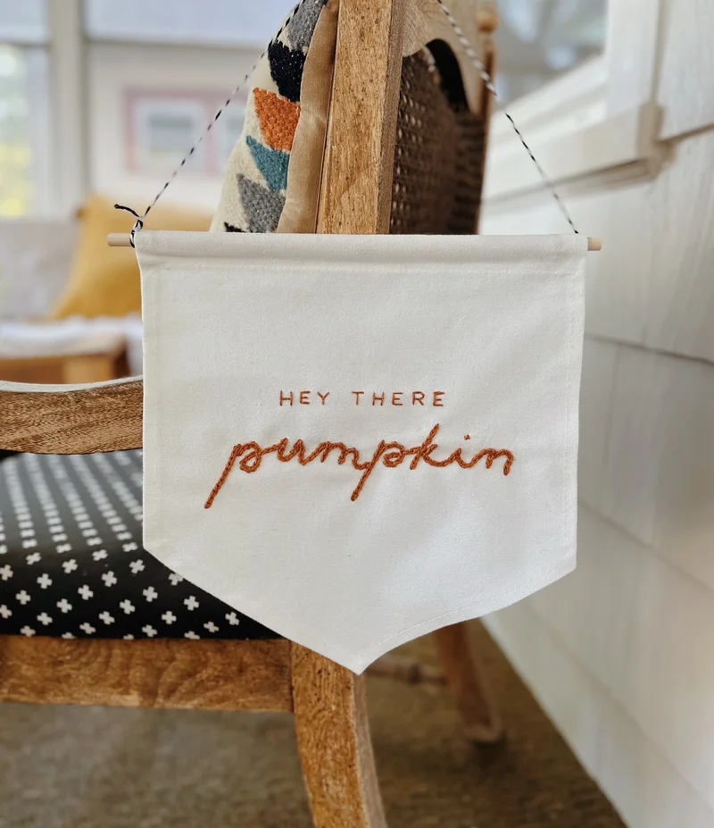 Wine Wednesday Workshop // Fall Embroidery Banner!