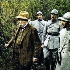 Clémenceau en visite sur le front de Picardie (guerre 1914-1918)