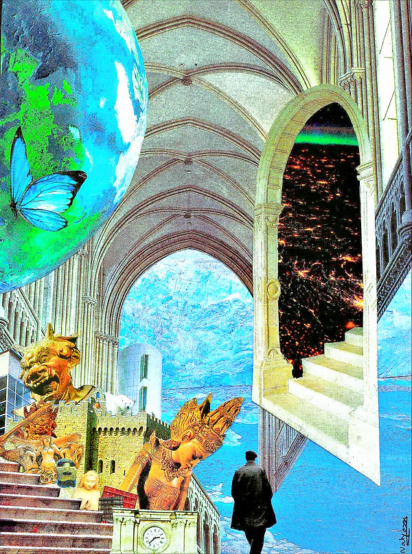 .Traversées, collage©Nathalie Géraux, 2024