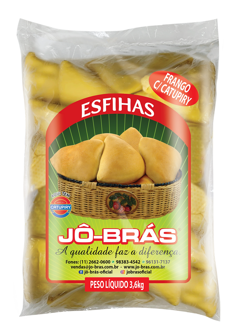 ESFIHA DE FRANGO COM CATUPIRY