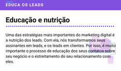 educação e nutrição