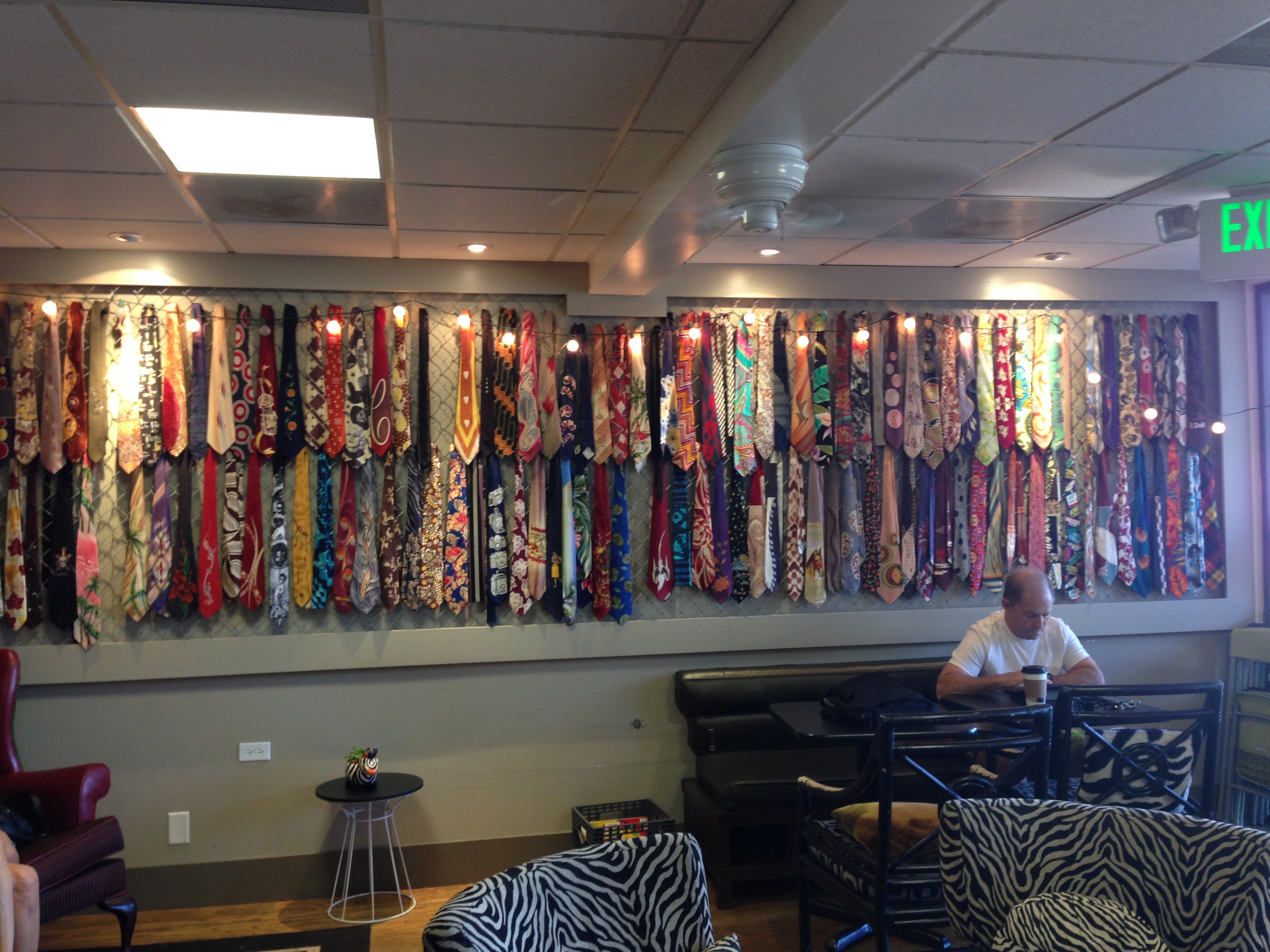 funky decor at the coffee spot