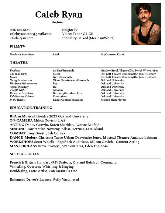Caleb Ryan Resume