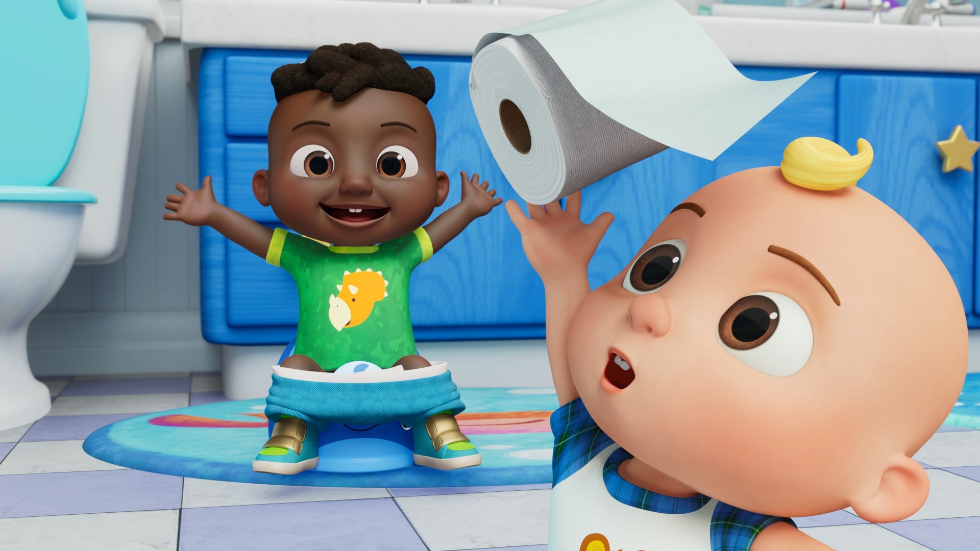 CoComelon toddlers empowering kids to listen to their bodies and use the potty all on their own. I can do it on my own.