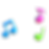 Colorful 3D musical notes