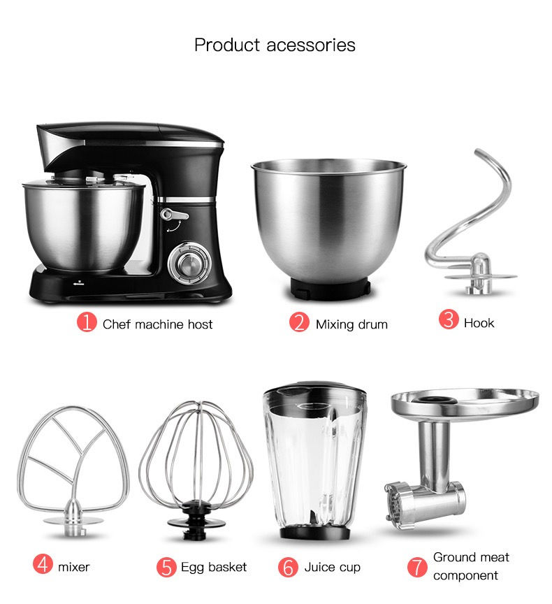 Thumbnail: NEW MULTI-FUNCTIONAL ELECTRIC STAND MIXER WITH 6.5L BOWL