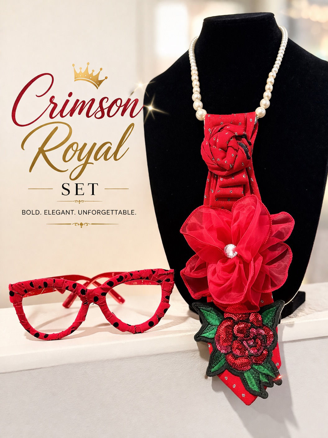 Glam tie & frames set