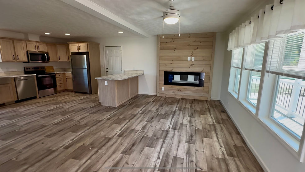 Interior view of a retirement home in a manufactured home community.