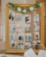 large gold display frame. can attach a maximum of 16 photos , seating chart, etc.