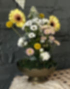 gold scalloped centerpiece vase