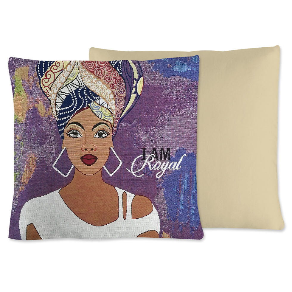 I Am Royal Woven Cushion Cover