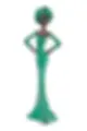 Poised in Emerald Burkina Bronze Sculpture.webp