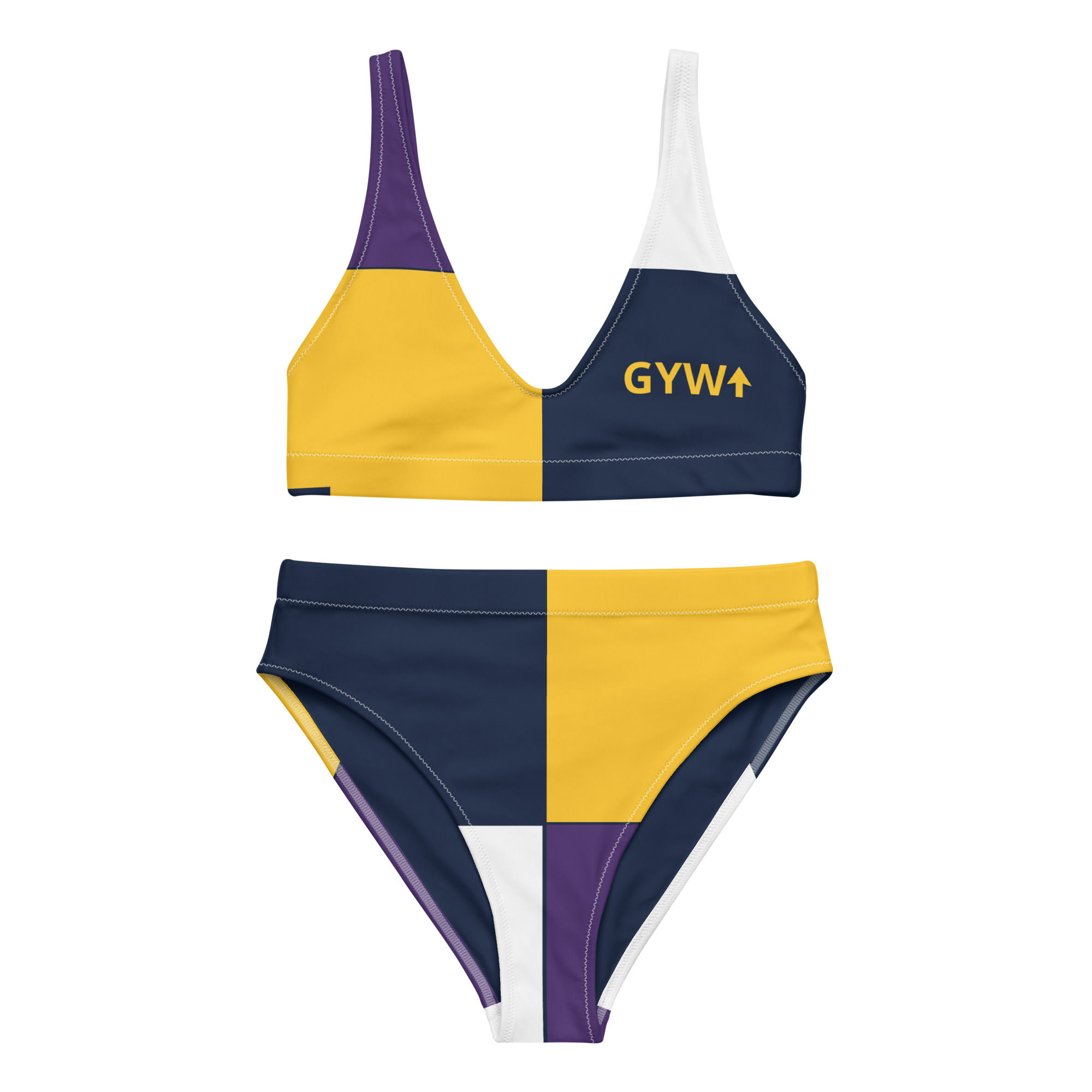 Multi-Colored High-Waisted Bikini Set