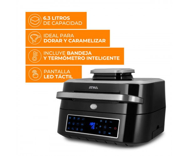 Miniatura: Freidora De Aire Y Grill Digital 6.3L Negra Atma