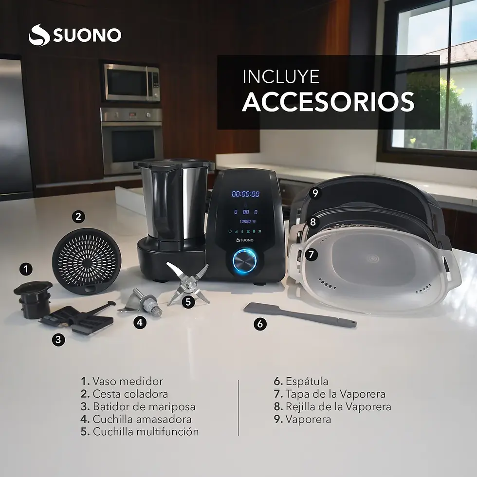 Miniatura: Robot De Cocina Suono Neochef Negro 1700w 3.3l Wifi Negro