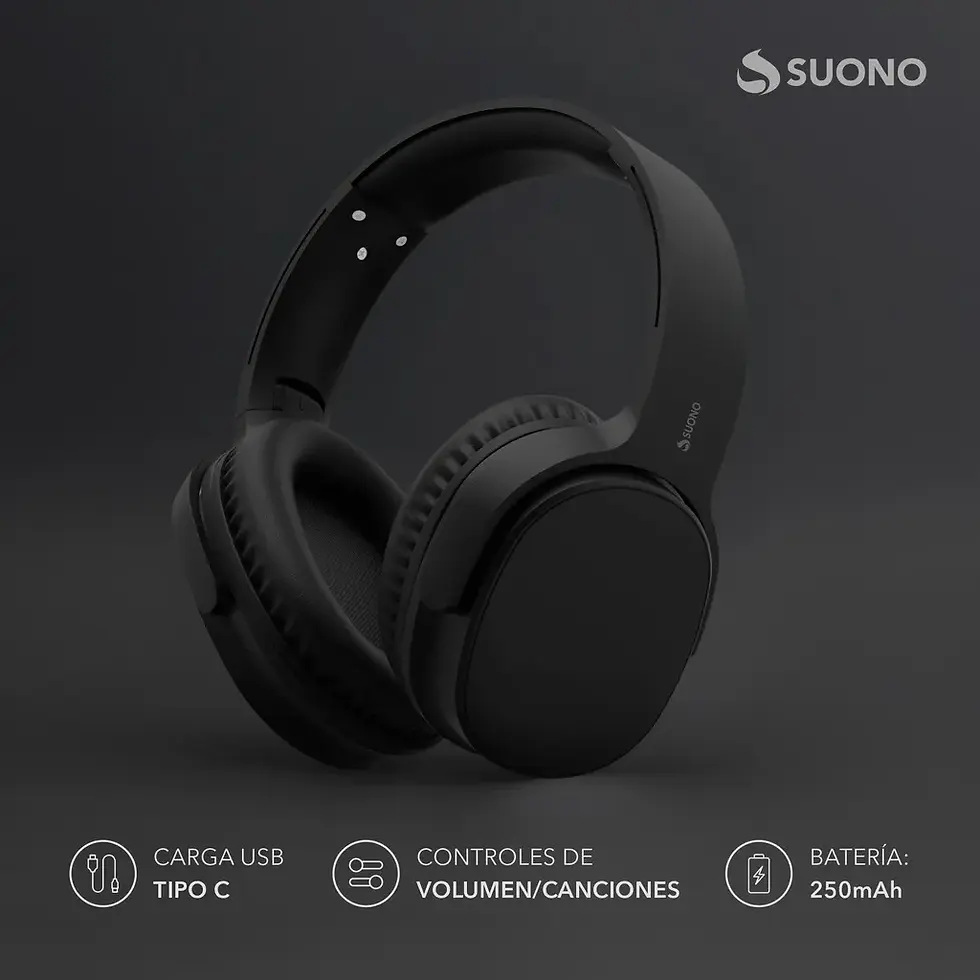 Miniatura: Auriculares Inalambricos Vincha Suono Ayv0354 Bluetooth Negro