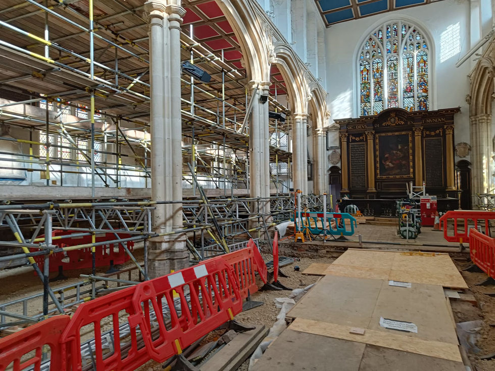 St Michael le Belfrey Church scaffold