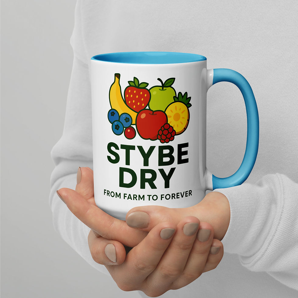 Thumbnail: Stybe Dry Ceramic Coffee Mug, light blue handle and interior, alternate view
