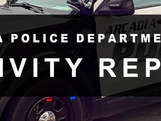 Arcadia Police Department January through April Crime Statistics