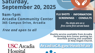 Arcadia Health Fair - Free and Open to all