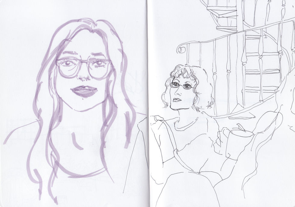 Ermen and Noni at breakfast