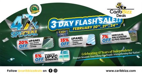 Caribbean Metals Celebrates 47 Years with Massive 3-Day Independence Flash Sale