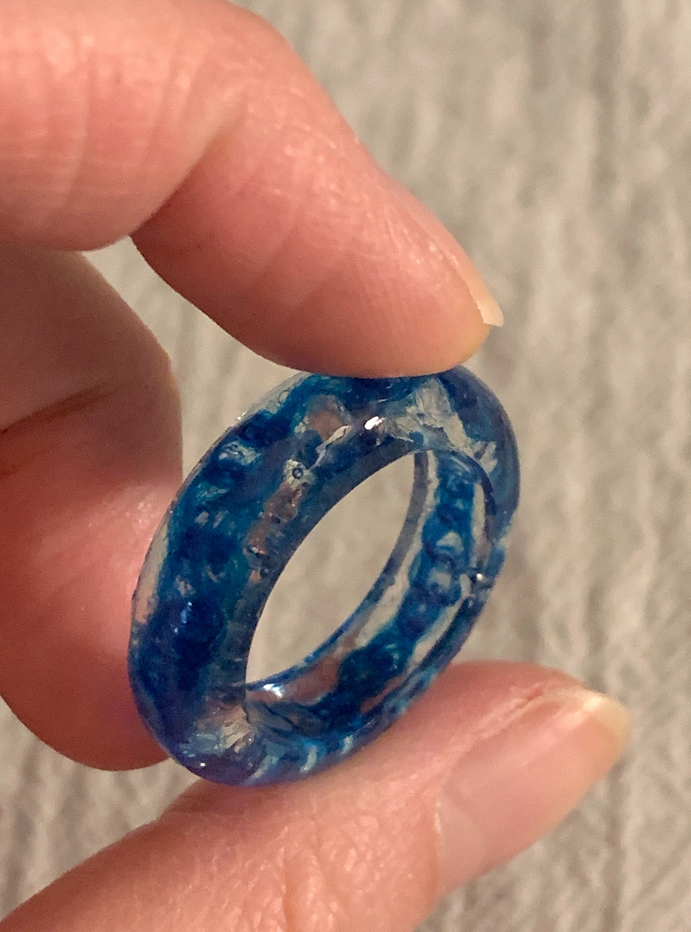 Thumbnail: knitting resin ring-blue