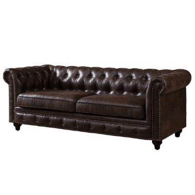 Chesterfield Sofa Leather Brown