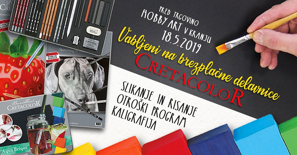 Kranj / Brezplačne Cretacolor delavnice - kaligrafija, risanje, slikanje