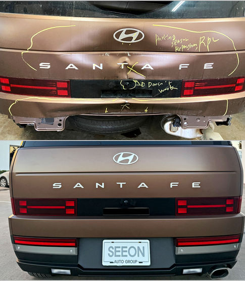 Santafe body damage 
- Insurance Claim