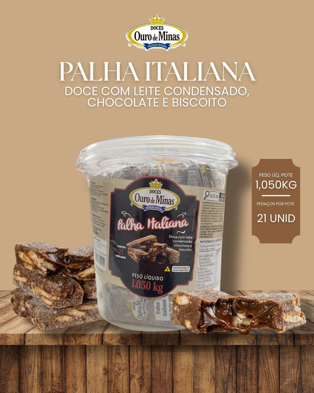 Ouro de Minas - Pote Palha Italiana