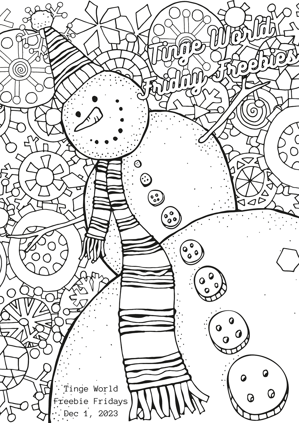 free coloring pages by Tinge World Dec 1 2023