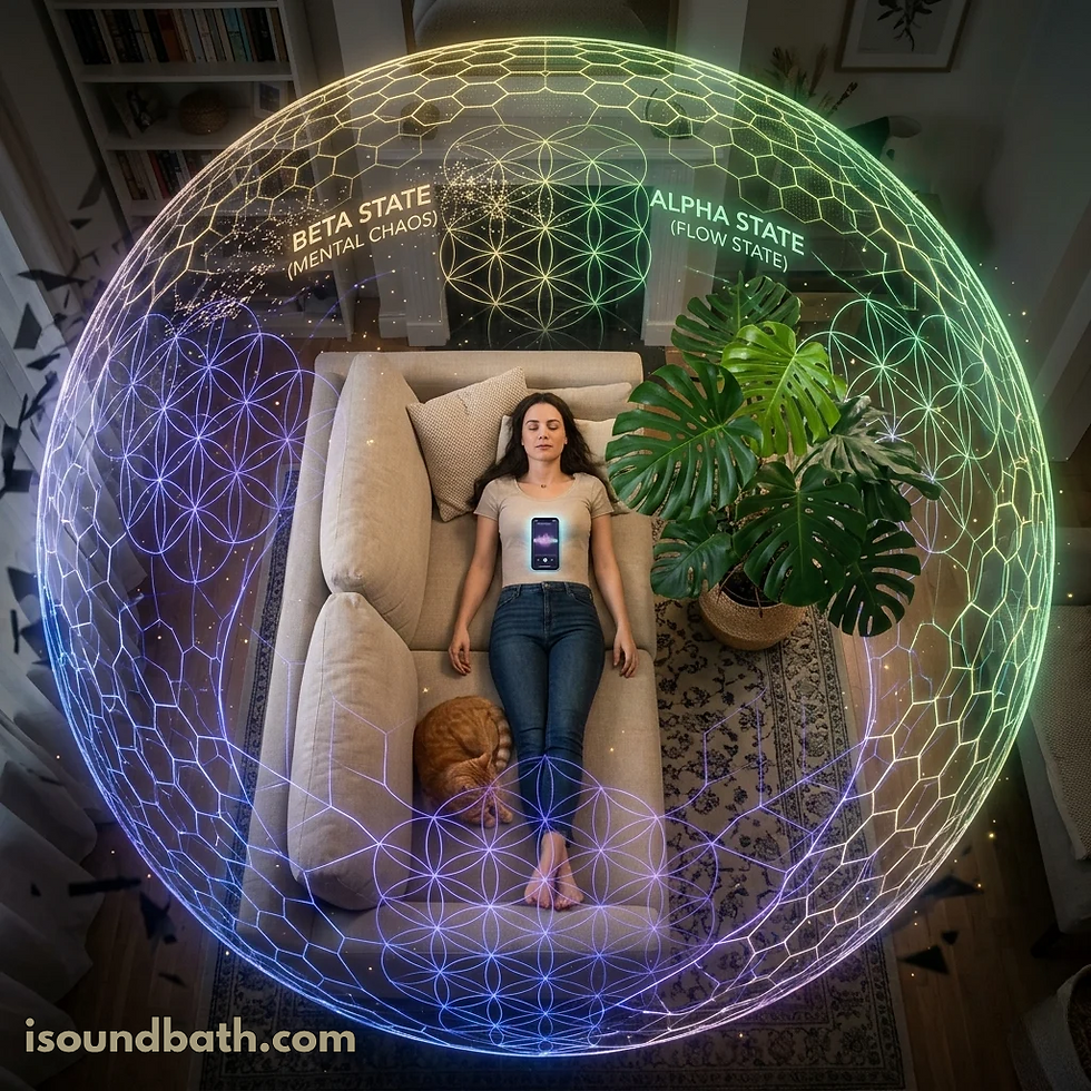 woman receiving chakra music therapy to rewire her brain responses to stress