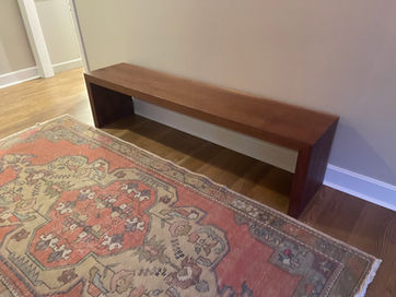 Walnut Double Waterfall Bench
