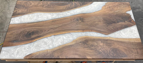 Walnut Double River Table