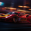 Thumbnail: Mouse pad showing a red and yellow race car speeding through a night-lit track with motion blur effects.