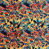 Spandex à motifs tropicaux