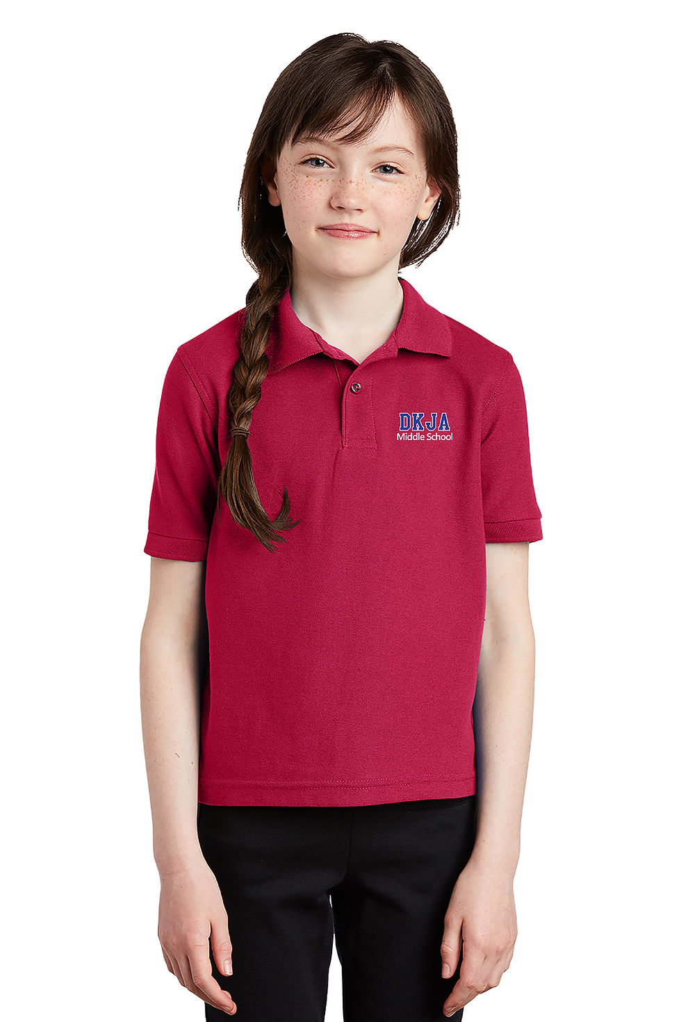 Thumbnail: DKJA Middle School Unisex Polo Shirt Uniform- Embroidery & Polo Included