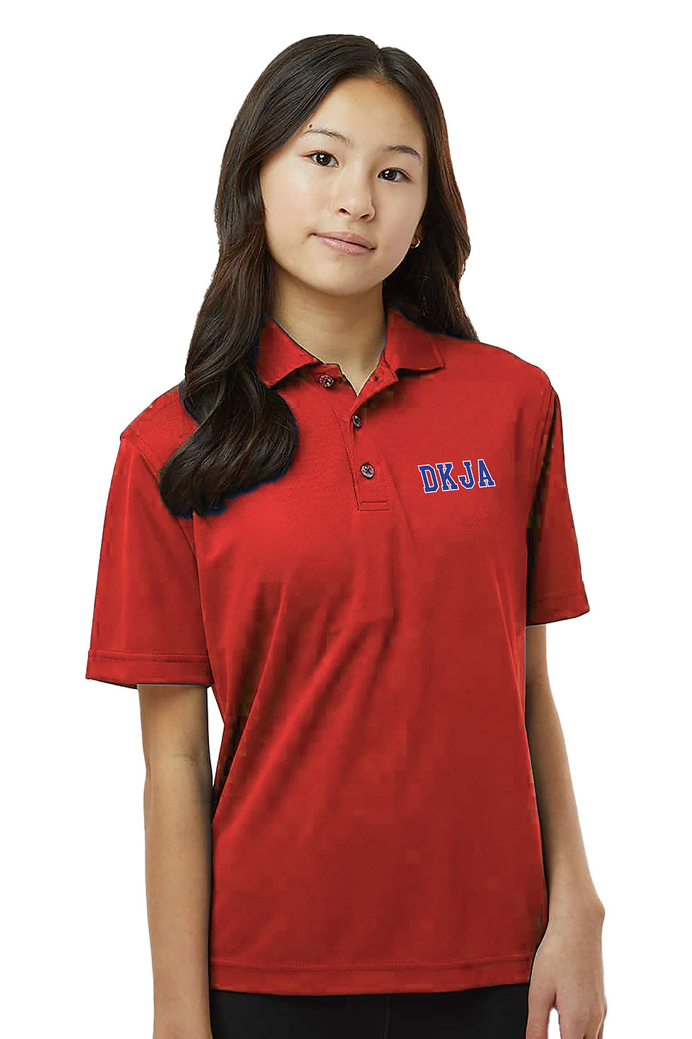 Thumbnail: DKJA Uniform Unisex Performance Polo - Embroidery & Polo Included