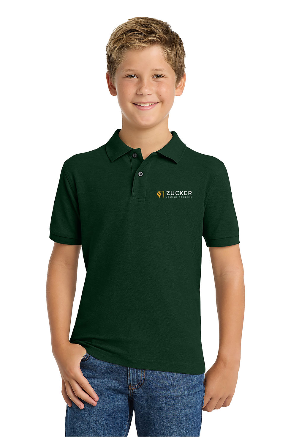 Thumbnail: Zucker Jewish Academy School Unisex Polo- Embroidery Only