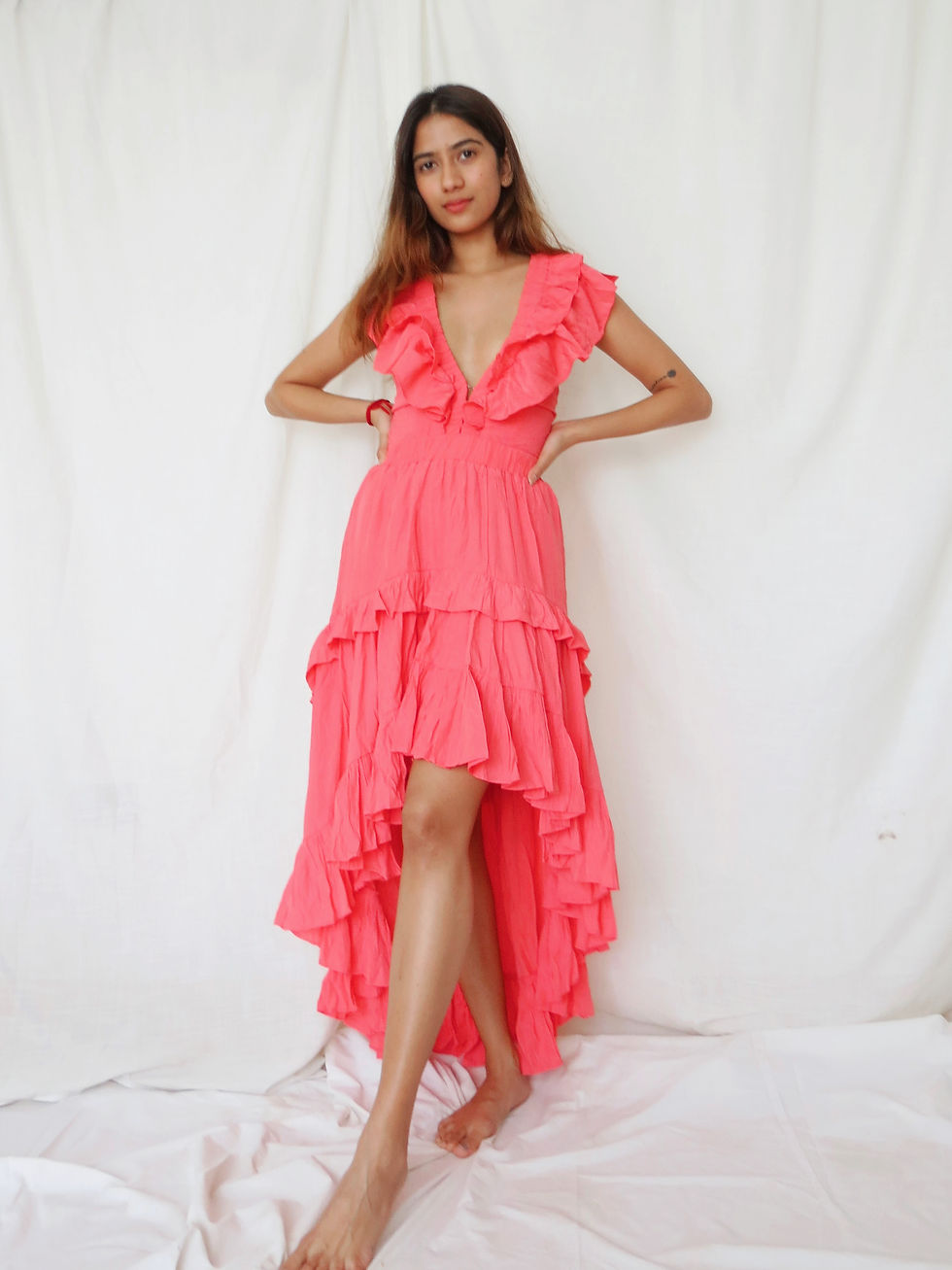 Emily in Paris Ruffle Maxi Dress