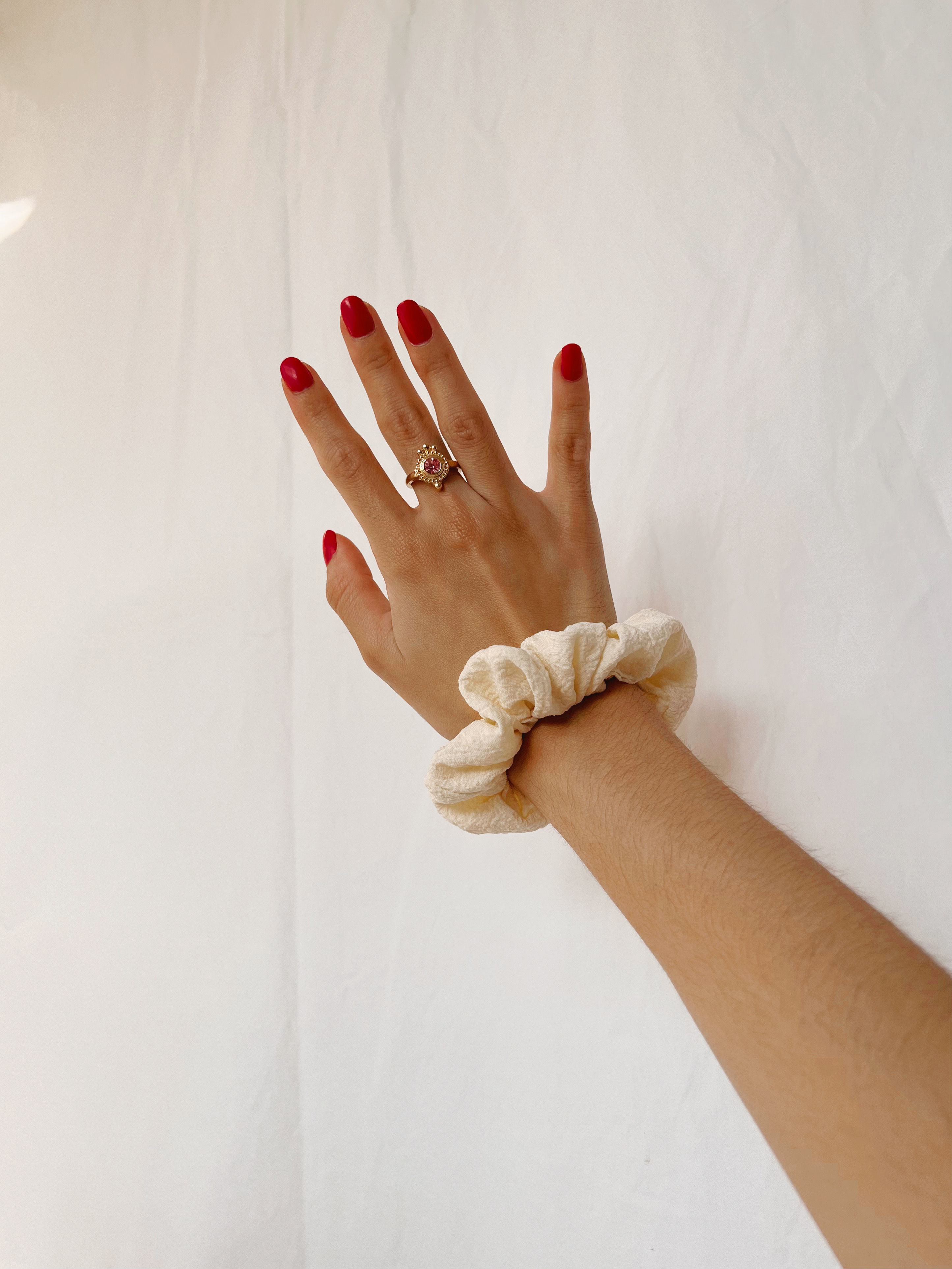 Marshmallow Linen Scrunchie