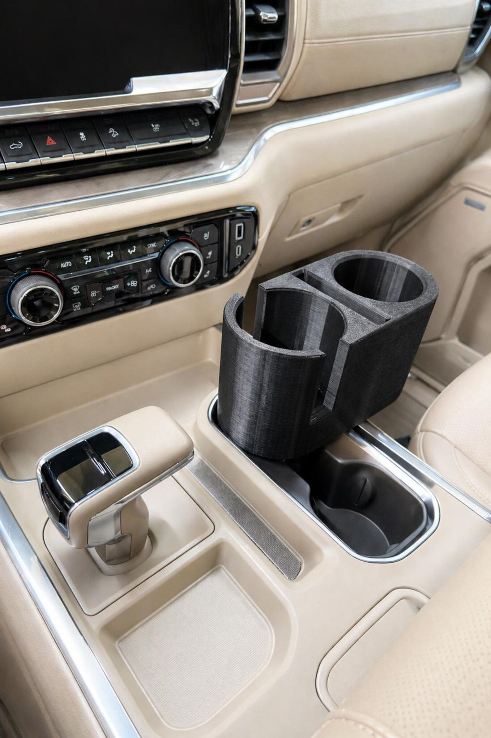 3-Cup Swing-Out Car Holder Extender: Phone Slot, Truck SUV RV Mug Holder