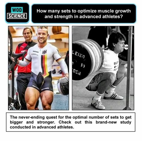How many sets to optimize muscle growth in advances strength athletes?