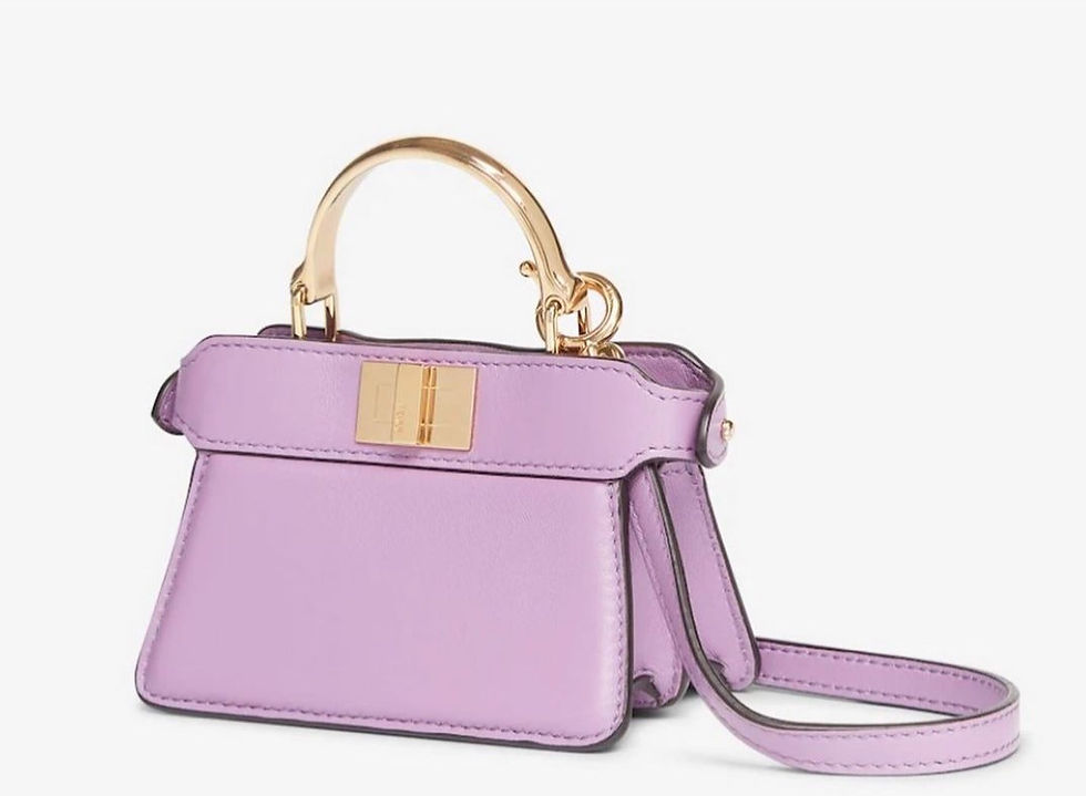 fendi nano peekaboo bag in lilac