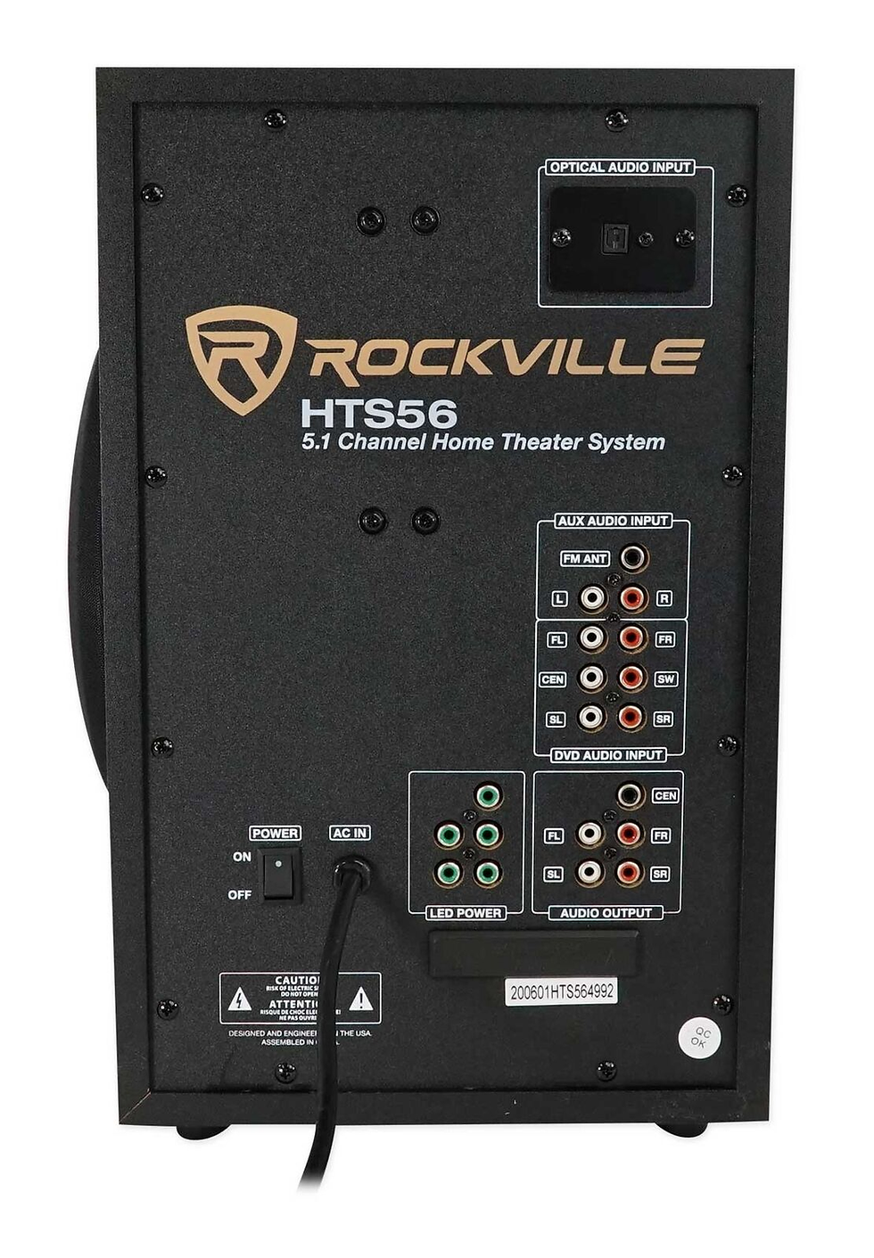Thumbnail: Rockville HTS56 1000W 5.1 Channel Home Theater System/Bluetoo