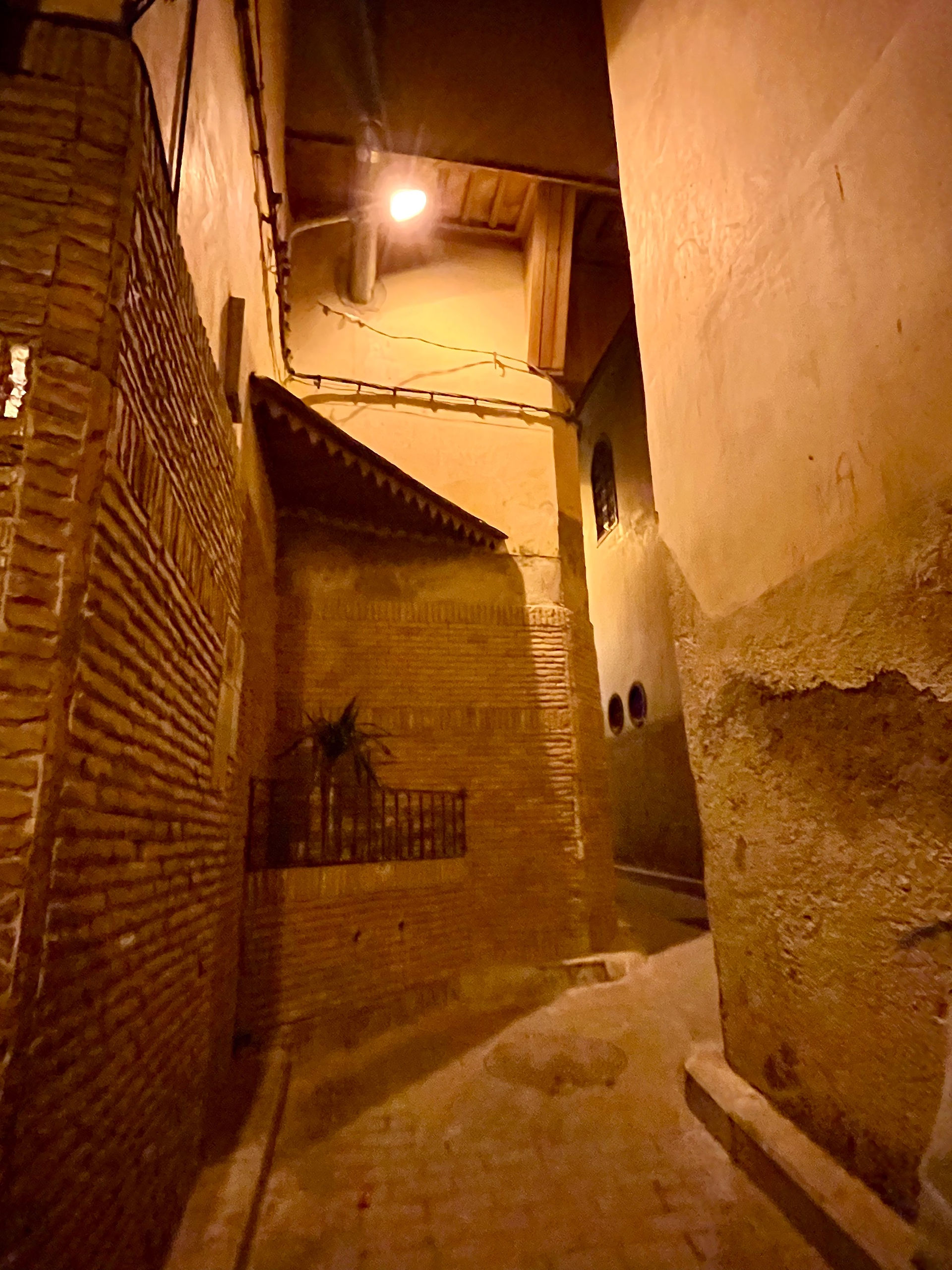 Ancient walls of the Fes alley