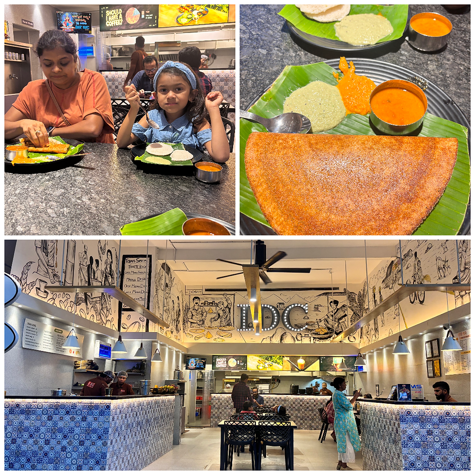 Enjoying a delightful South Indian meal at IDC J.P Nagara, Bengaluru