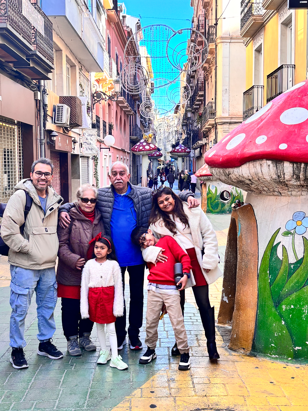 One with the mushroom sculpture on Calle San Francisco