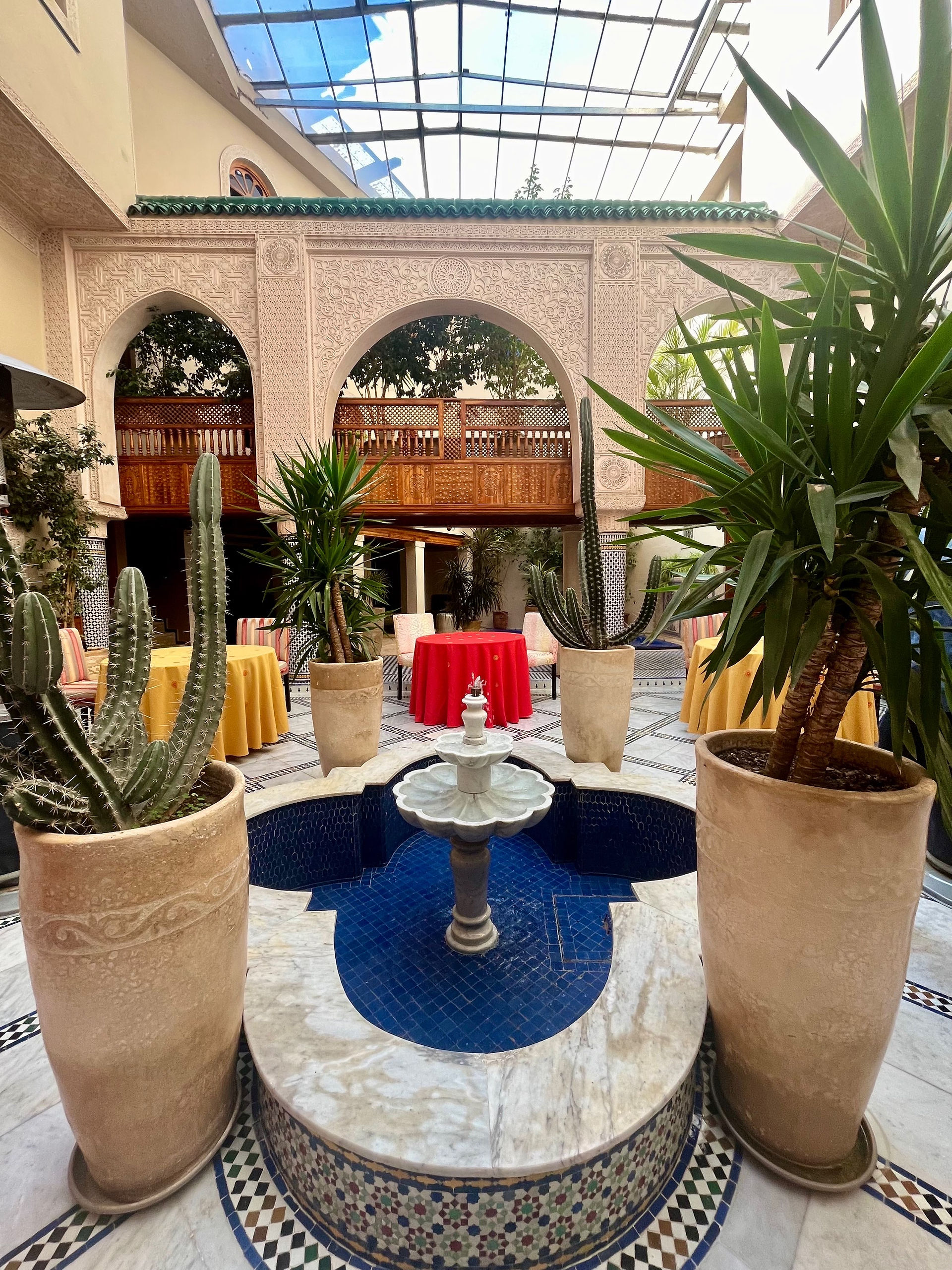 A marble fountain